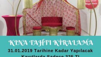 KINA TAHTI KİRALAMA KAMPANYALARI